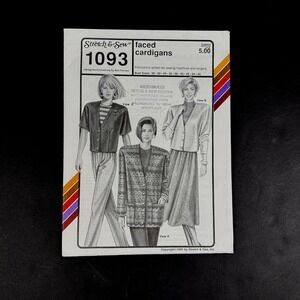 Vintage 90s UNCUT Women V Neck Cardigan Suit Jacket Sewing Pattern Ann Person